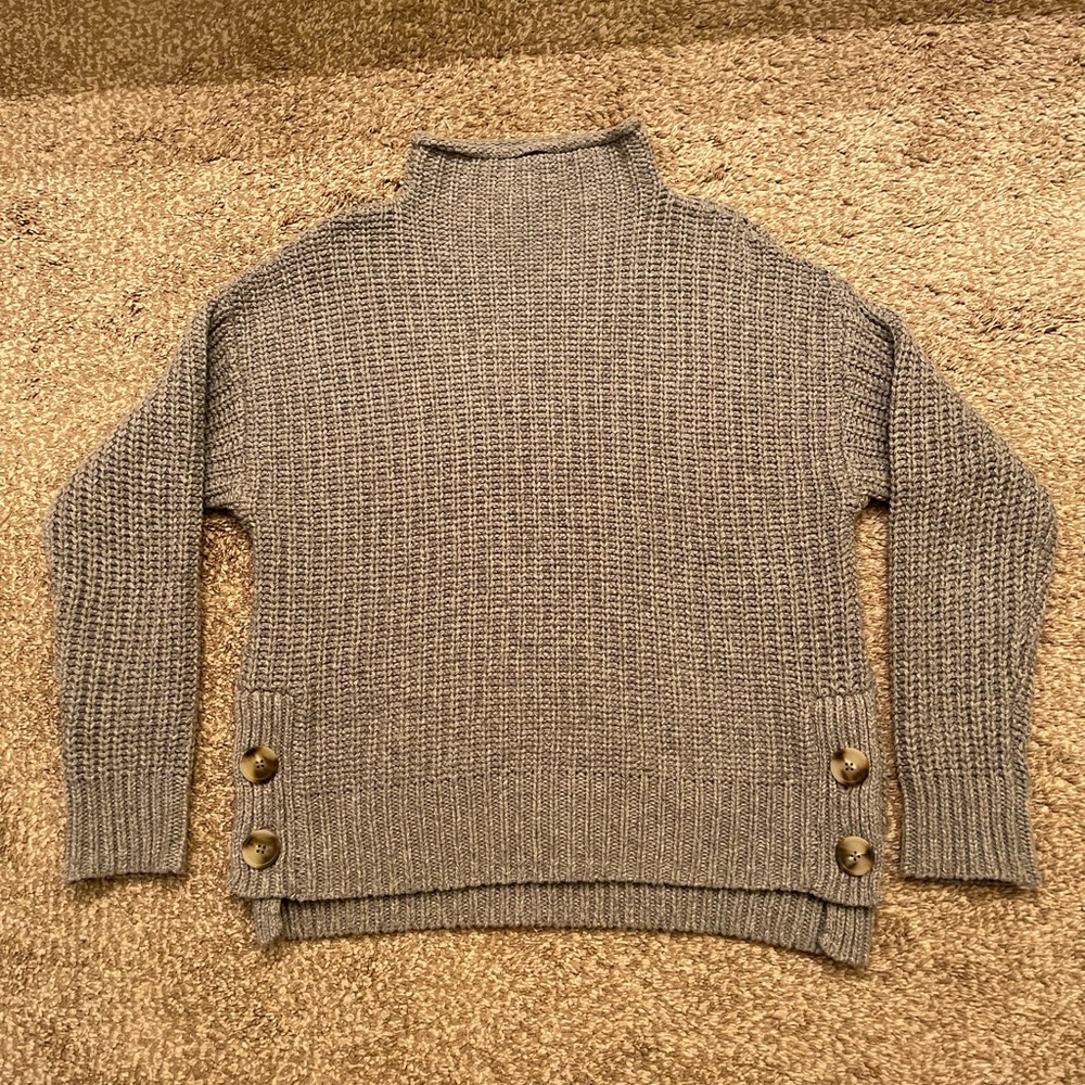 Madewell Side Button Mockneck Sweater